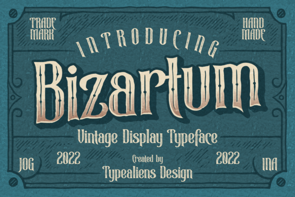 Bizartum: A Vintage Display Font for Web Design