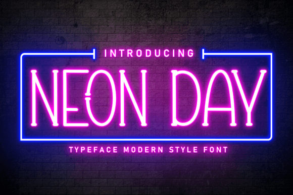 Neon Day: A Vibrant Display Typeface for Modern Brand Identity