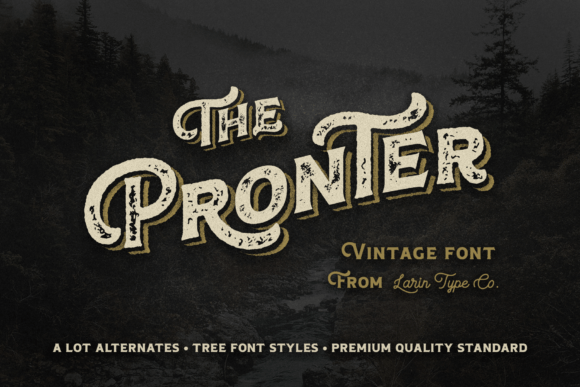 Pronter: The Vintage Display Font for Handmade Creators