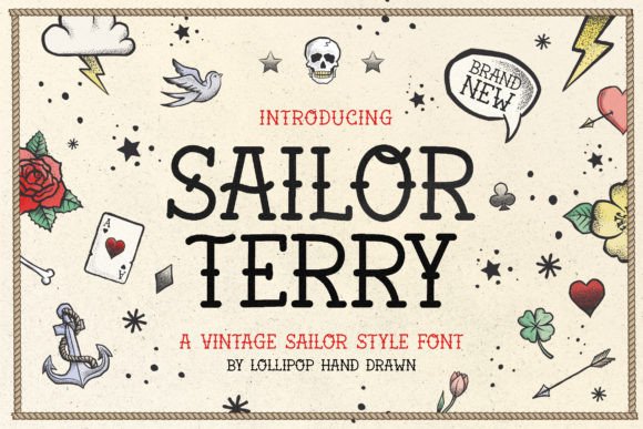 Sailor Terry: A Modern Display Font for Web Design