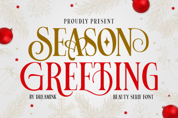 Season Greeting: The Graceful Serif for Elegant Branding