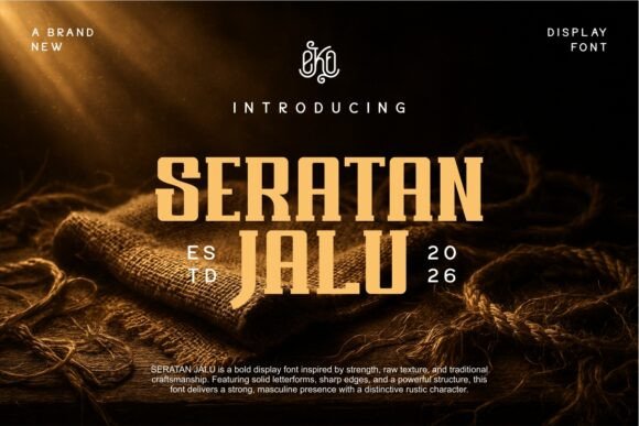 Seratan Jalu Typeface: A Bold Display Font for Digital Branding
