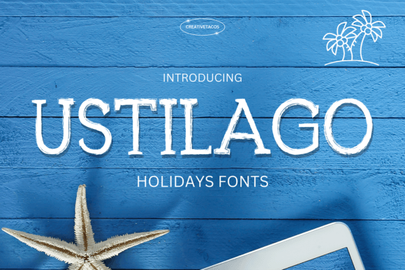 Ustilago: A Textured Brush Typeface for Holiday Branding